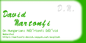 david martonfi business card